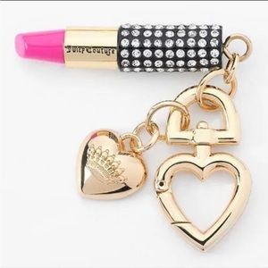 🩷PRICE IS FIRM🩷Juicy Couture Rhinestones Lipstick Key Chain NWT HTF Y2K Vintage